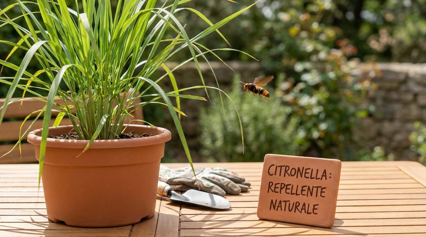 scopri come la citronella protegge naturalmente il tuo giardino dai calabroni asiatici e dagli insetti molesti grazie ai suoi composti volatili repellenti